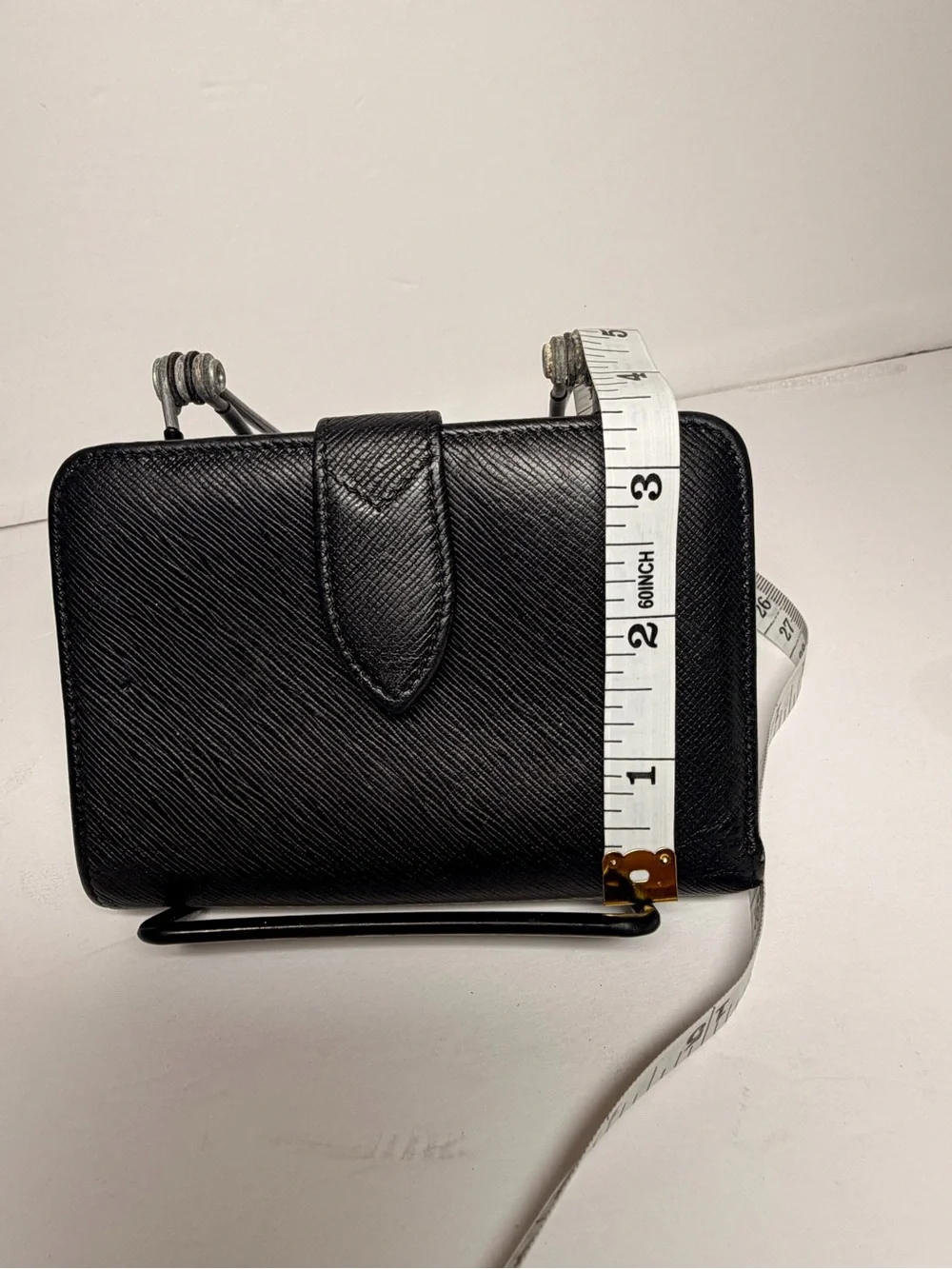 Vintage Coach Black Crossgrain Leather Bifold Kisslock Wallet